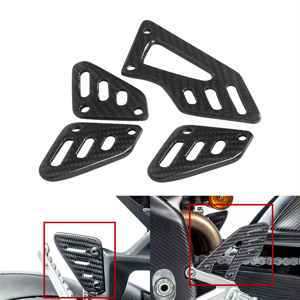 Crepe Pan Carbon - 4PCS Carbon Fiber Motorcycle Heel Guard